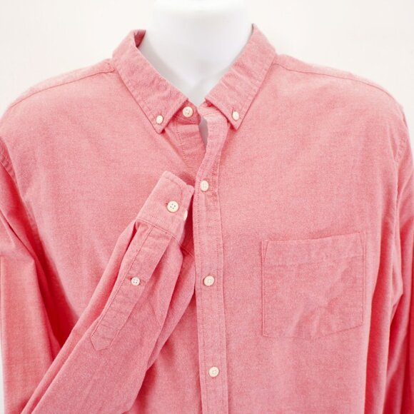 Hawker Rye Regular Pink Birdsey XLT Tall Pocket Front Button Down Cotton Spandex - Picture 1 of 12